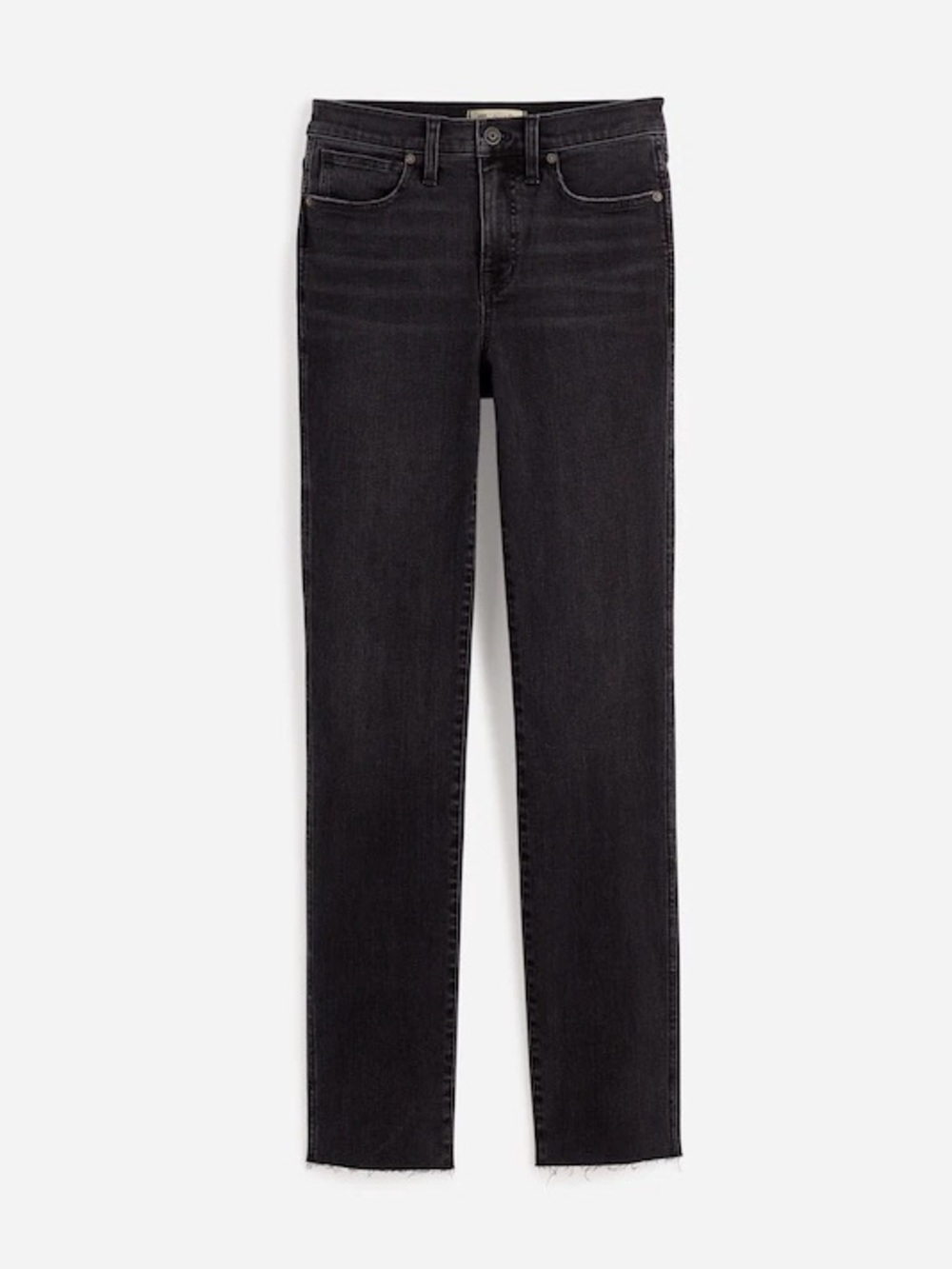 Madewell Plus Mid-Rise Stovepipe Jeans 18 W black Armand Wash Raw-Hem Edition - Picture 6 of 15